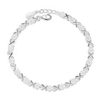 Pulsera Cadena de Plata 925 con Corazones