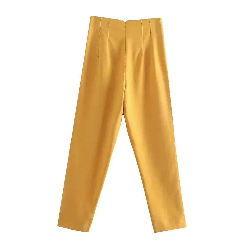 Pantalón Pitillo Tobillero de Tiro Alto