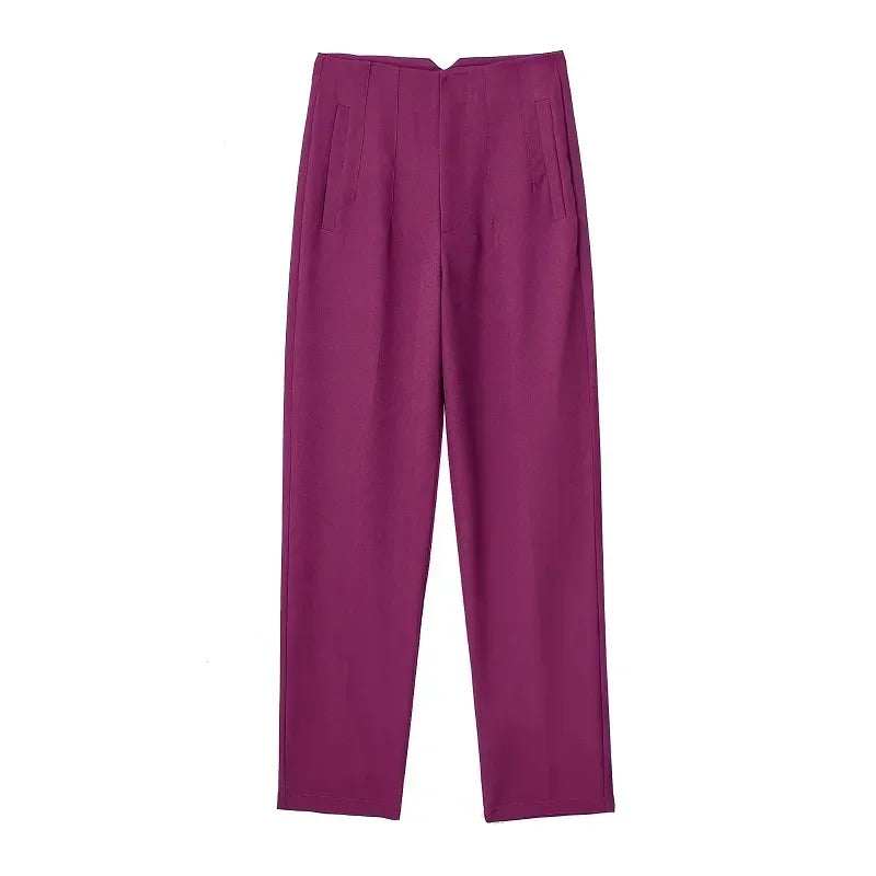 Pantalón Pitillo Tobillero de Tiro Alto