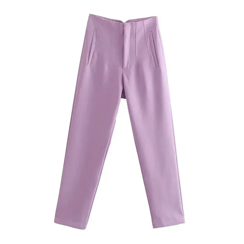 Pantalón Pitillo Tobillero de Tiro Alto