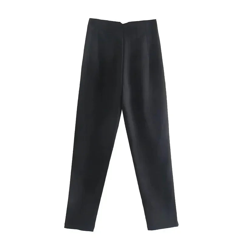 Pantalón Pitillo Tobillero de Tiro Alto