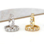 Pendientes de Aro con Circonitas Brillantes