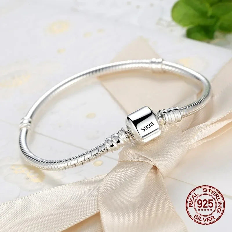 Pulsera Serpiente Lisa de Plata 925