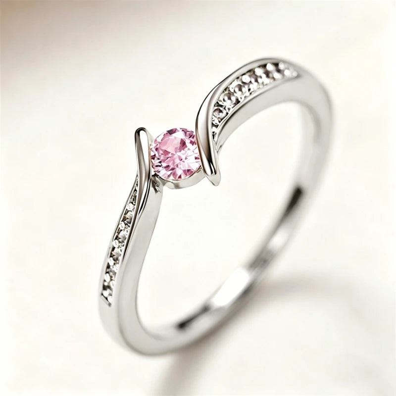Anillo Minimalista con Circonitas Redondas