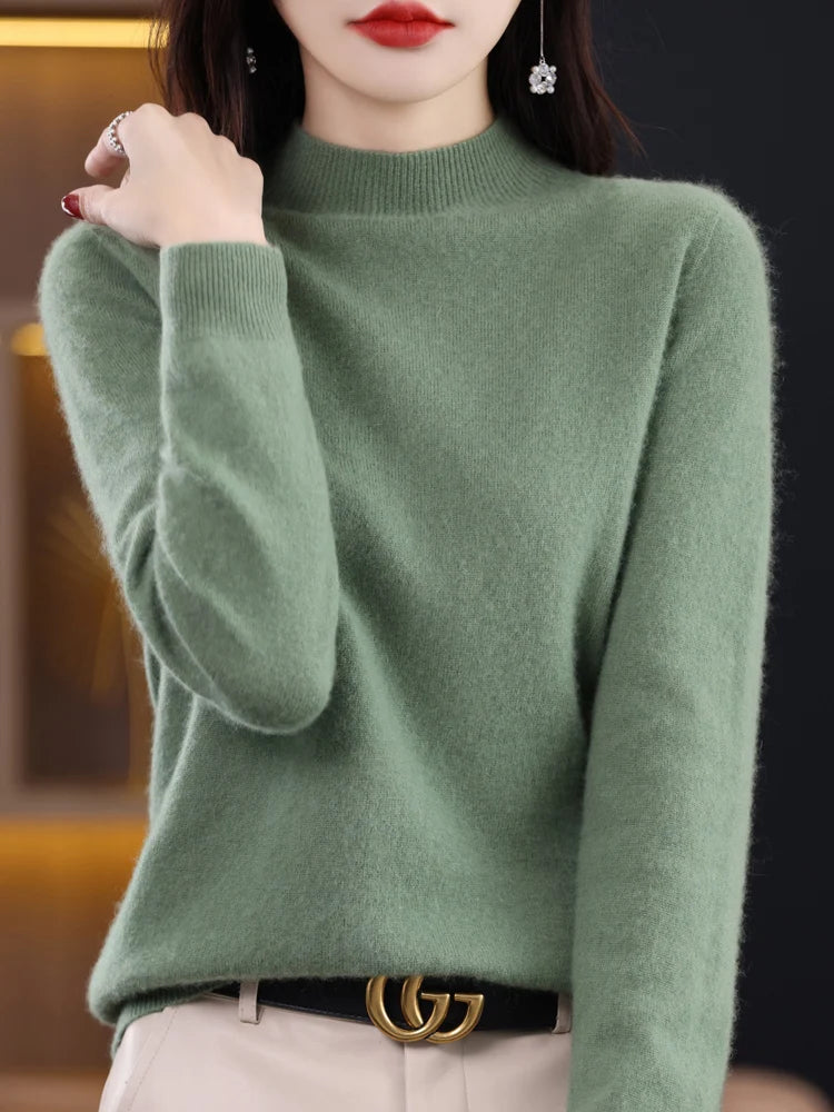 Jersey de Lana Merino con Cuello Perkins