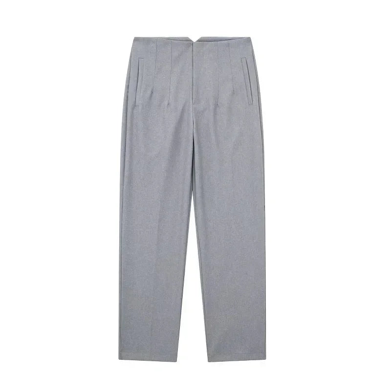 Pantalón Pitillo Tobillero de Tiro Alto