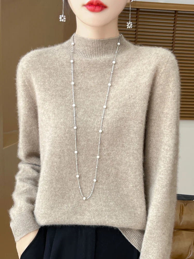 Jersey de Lana Merino con Cuello Perkins