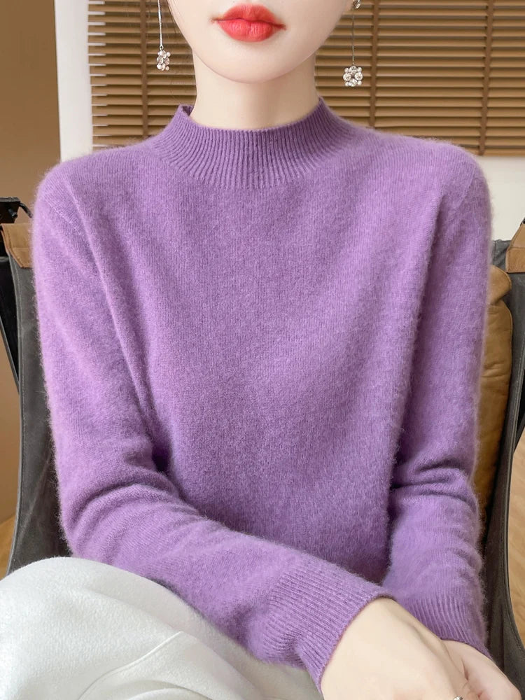 Jersey de Lana Merino con Cuello Perkins