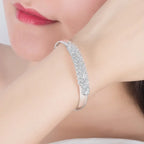 Brazalete Abierto Pavo Real de Plata 925