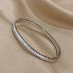 Brazalete Rígido Liso de Acero Inoxidable
