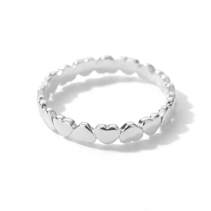 Anillo Corazón de Acero Inoxidable