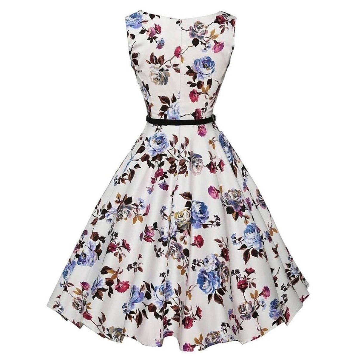 Vestido Retro Floral Estilo Años 50