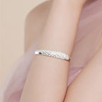 Brazalete Abierto Pavo Real de Plata 925