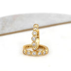Pendientes de Aro con Circonitas Brillantes