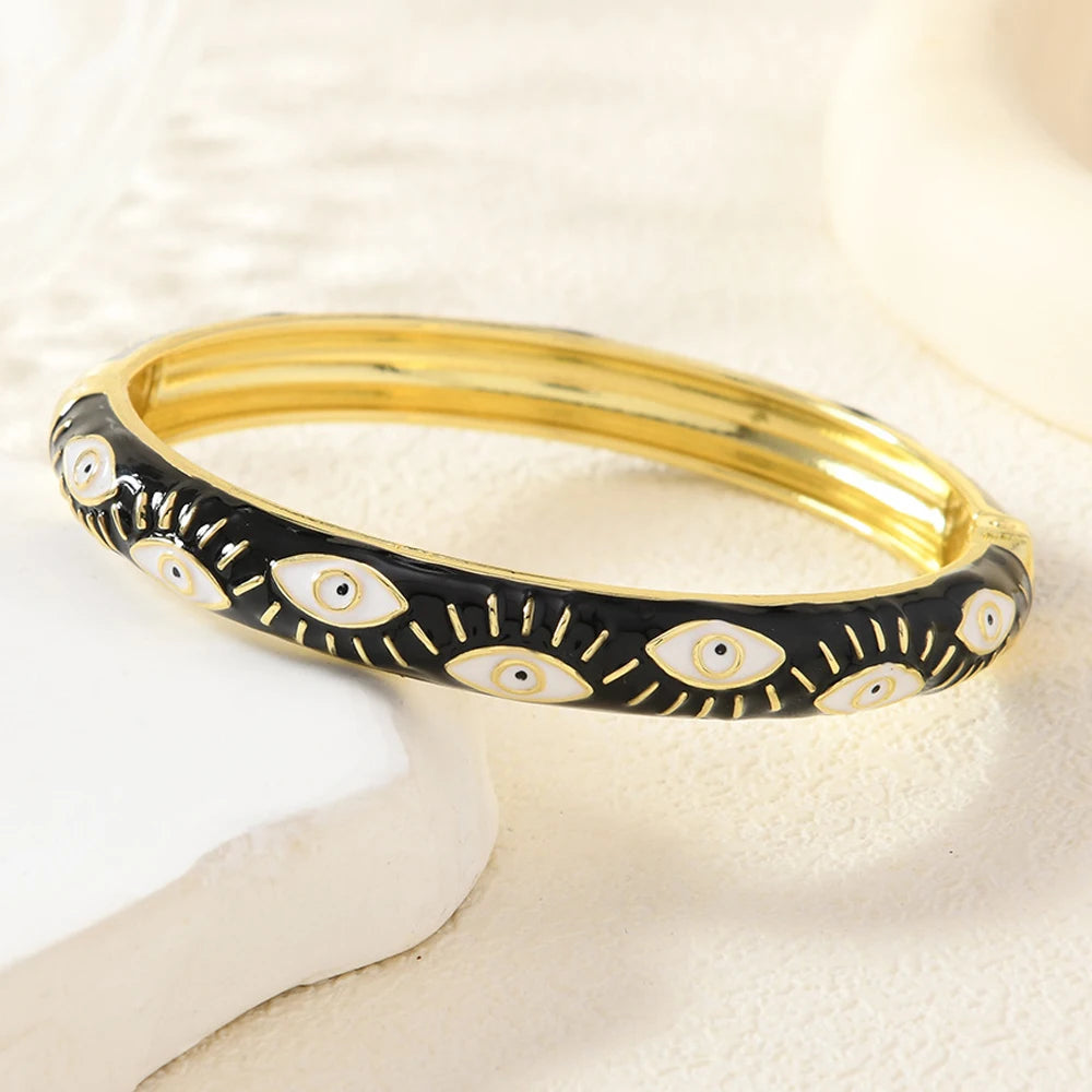 Gold Stainless Steel Open Cuff Bracelet