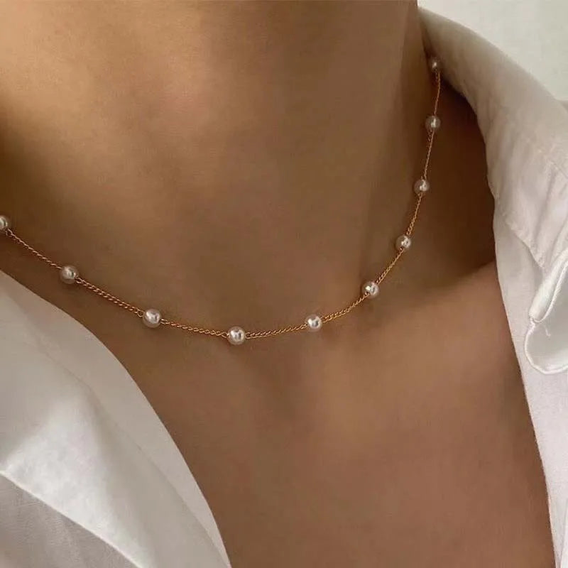 Set Perlas: Gargantilla + Collar de Perlas de Agua Dulce