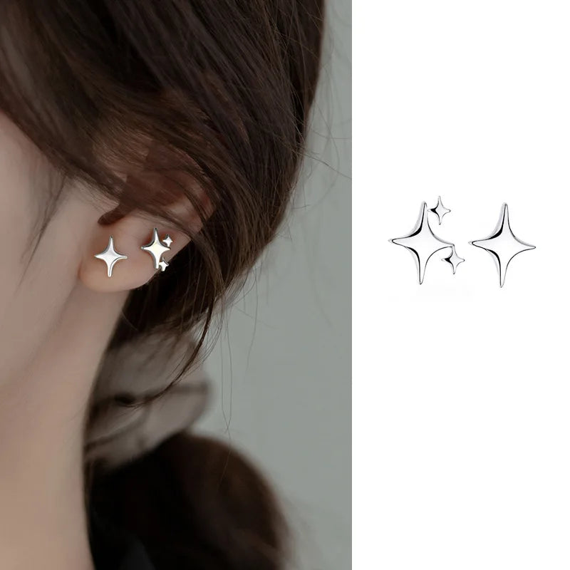 Pendientes Aro Huggie Doble con Circonitas