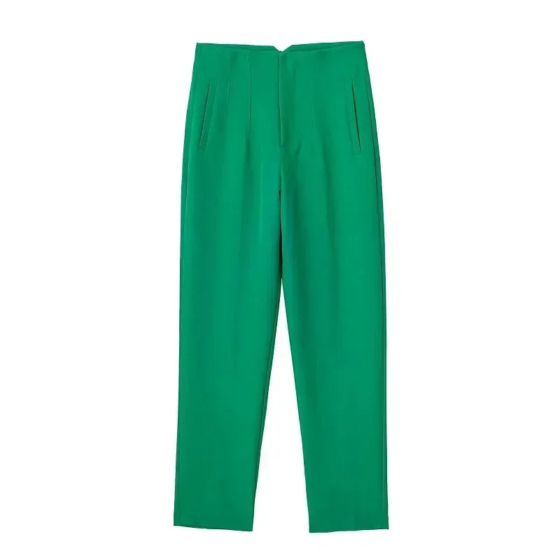 Pantalón Pitillo Tobillero de Tiro Alto