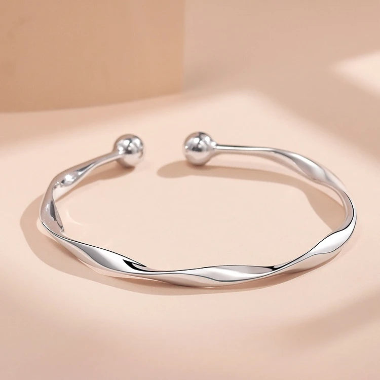 Brazalete Abierto Pavo Real de Plata 925