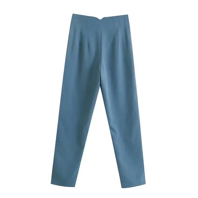Pantalón Pitillo Tobillero de Tiro Alto