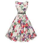 Vestido Retro Floral Estilo Años 50