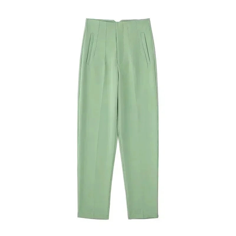 Pantalón Pitillo Tobillero de Tiro Alto