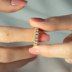 Anillo de Eternidad con Circonita Oval