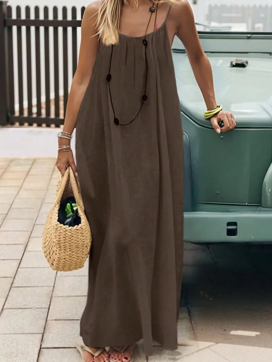 Vestido Largo Palabra de Honor con Espalda Abierta