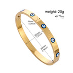 Gold Stainless Steel Open Cuff Bracelet