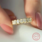 Anillo de Eternidad con Circonita Oval