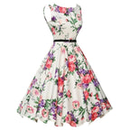 Vestido Retro Floral Estilo Años 50