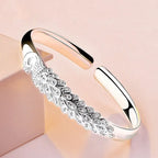 Brazalete Abierto Pavo Real de Plata 925