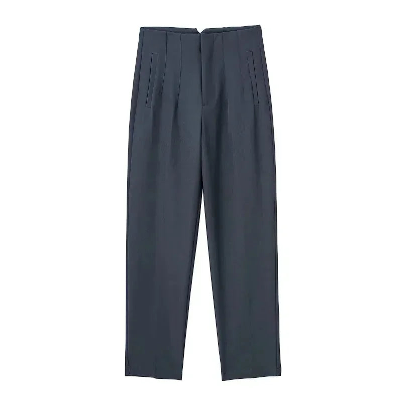 Pantalón Pitillo Tobillero de Tiro Alto
