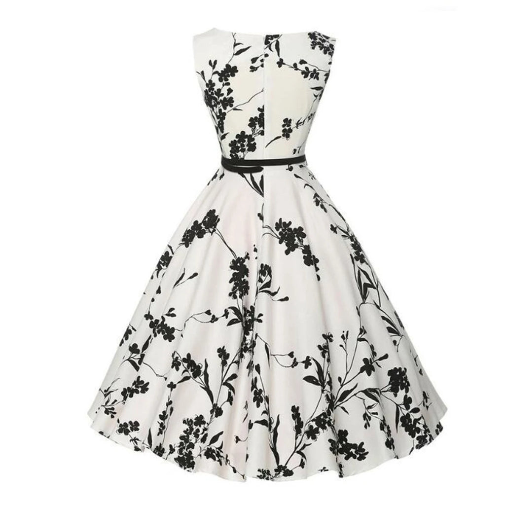Vestido Retro Floral Estilo Años 50