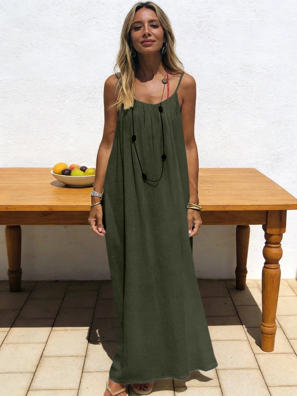 Vestido Largo Palabra de Honor con Espalda Abierta