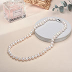 Collar de Perlas de Agua Dulce con Cierre de Plata 925