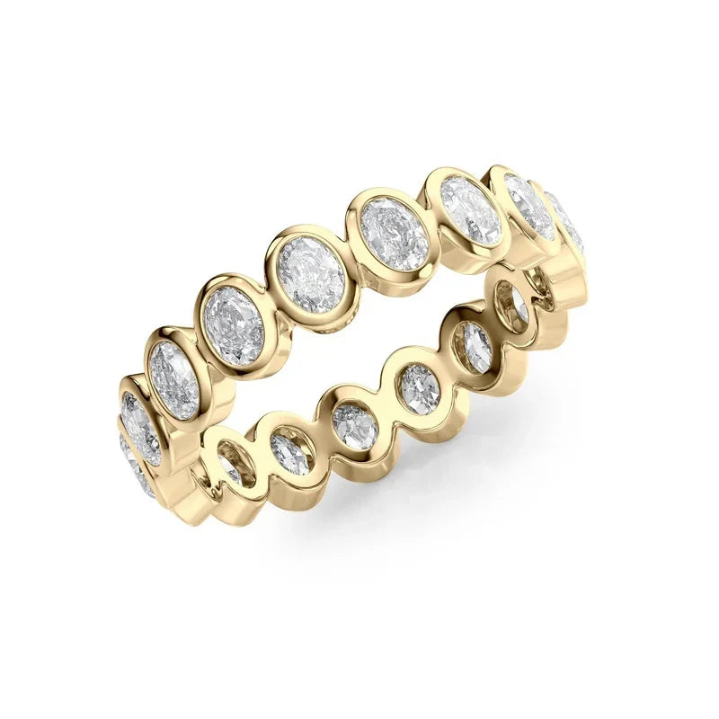 Anillo de Eternidad con Circonita Oval