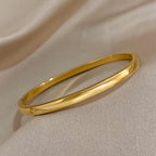 Brazalete Rígido Liso de Acero Inoxidable