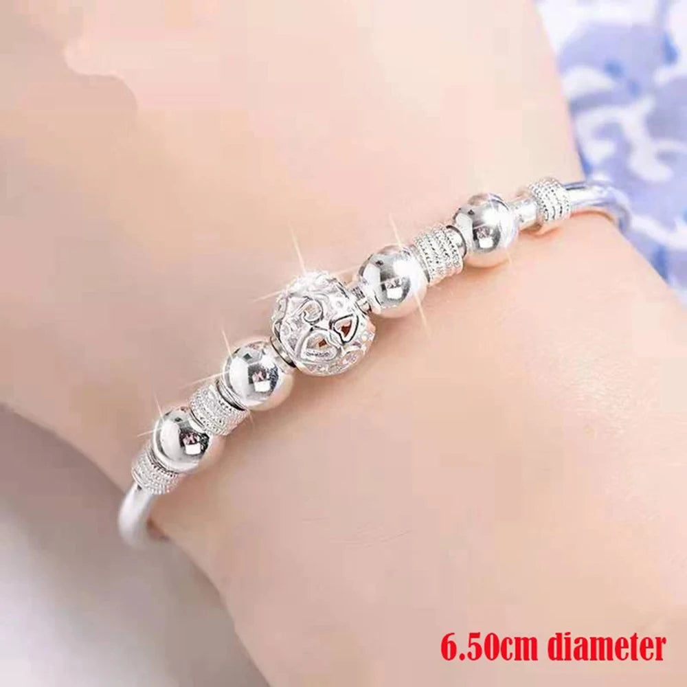 Brazalete de Bolitas de Plata 925 Ajustable