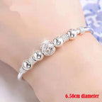 Brazalete de Bolitas de Plata 925 Ajustable