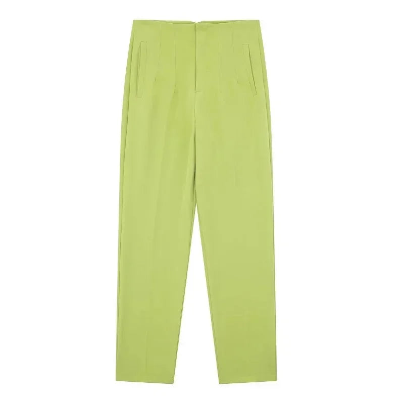 Pantalón Pitillo Tobillero de Tiro Alto