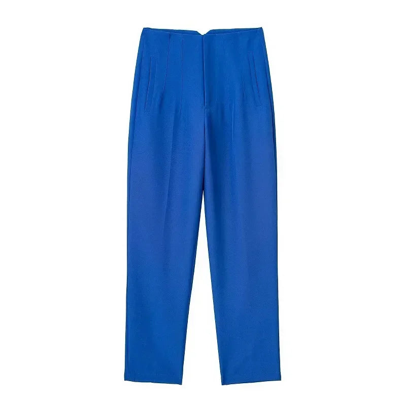 Pantalón Pitillo Tobillero de Tiro Alto