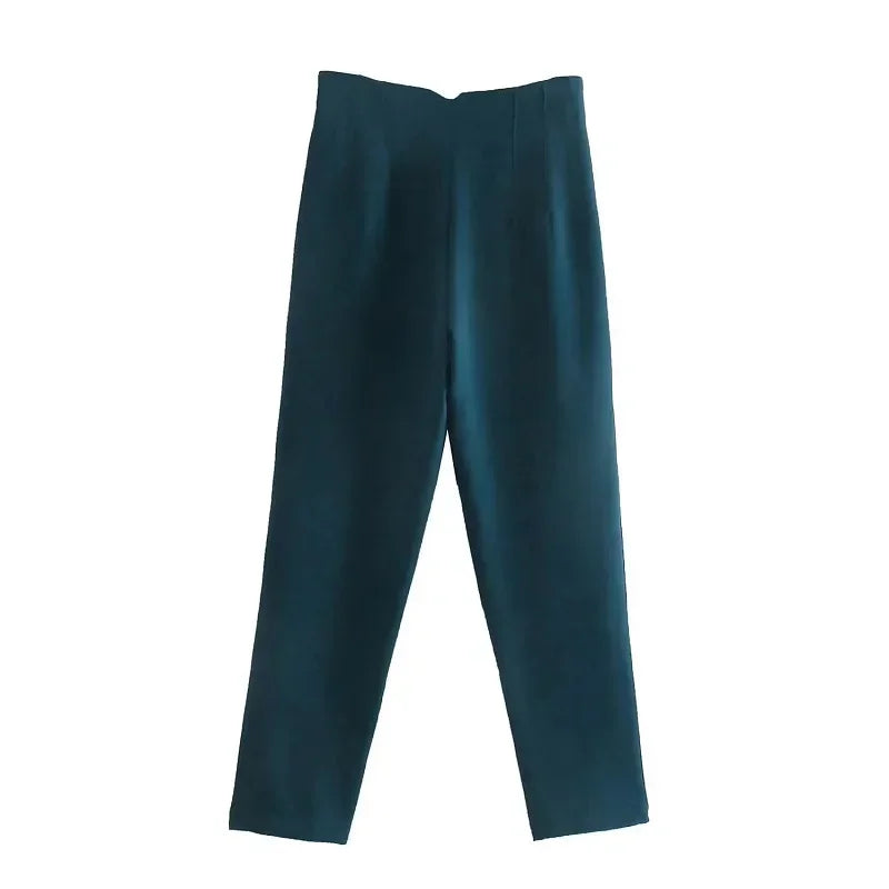 Pantalón Pitillo Tobillero de Tiro Alto