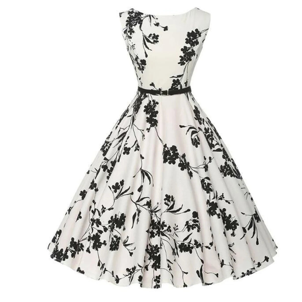 Vestido Retro Floral Estilo Años 50