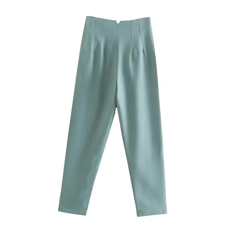 Pantalón Pitillo Tobillero de Tiro Alto
