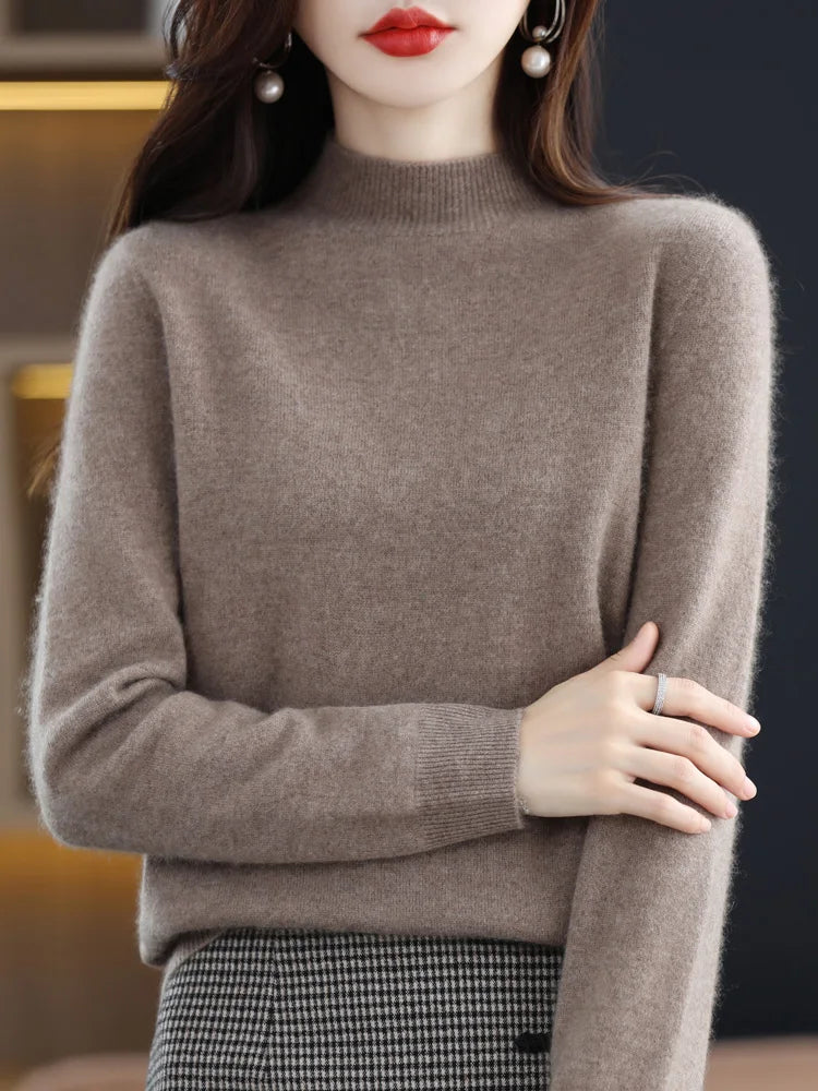 Jersey de Lana Merino con Cuello Perkins