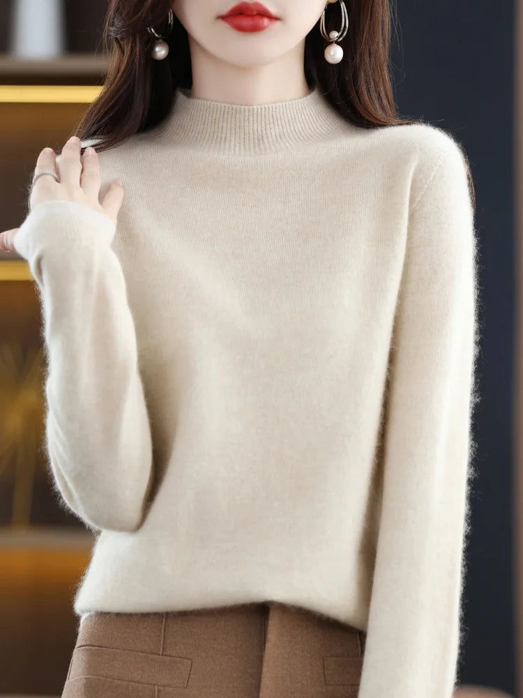 Jersey de Lana Merino con Cuello Perkins
