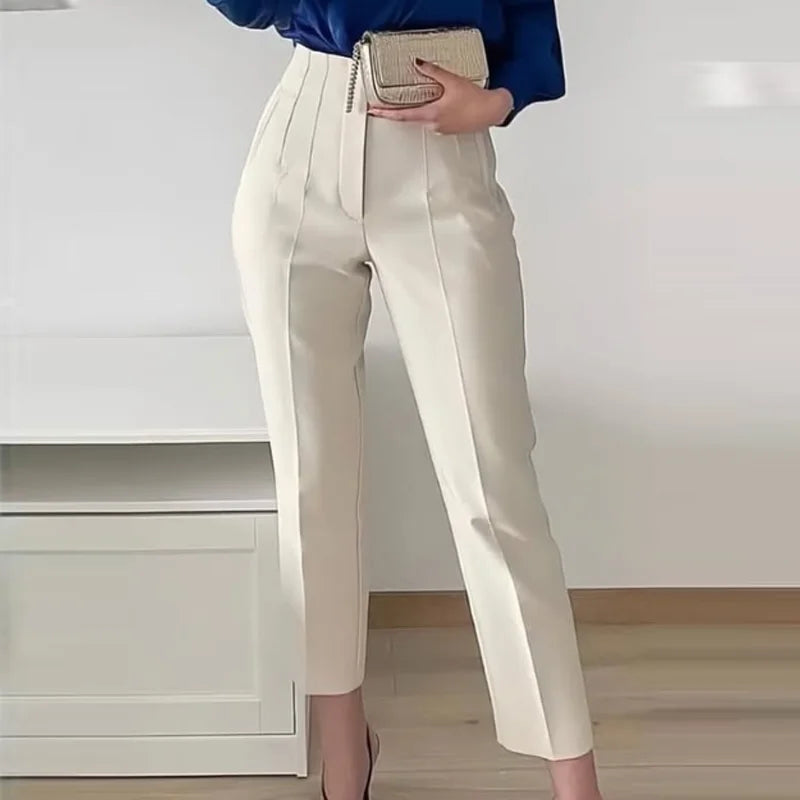 Pantalón Pitillo Tobillero de Tiro Alto